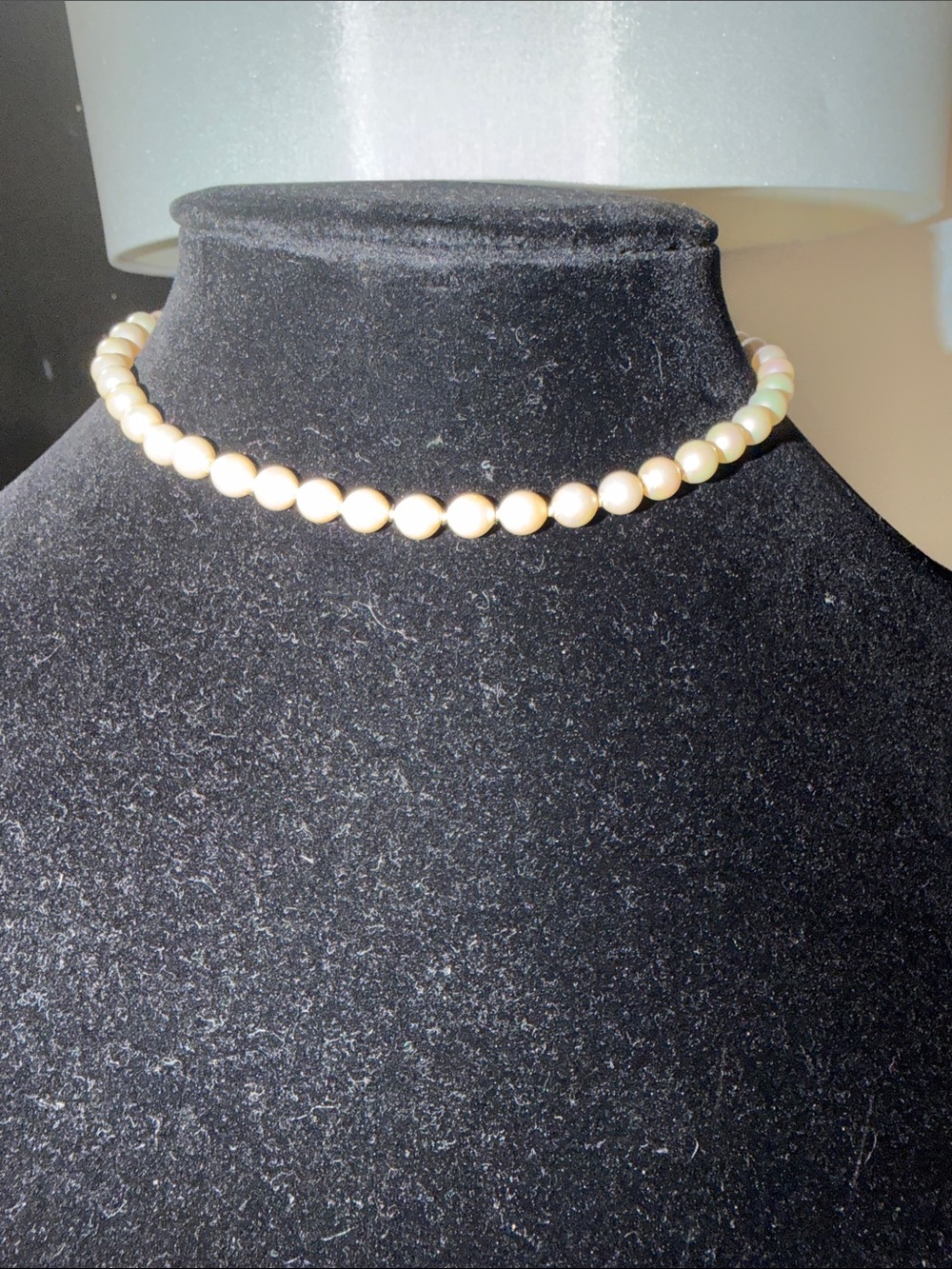 Vendome Cream Pearl Bead Choker Necklace